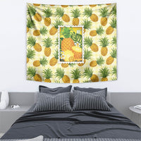 Aloha Hawaii Hala Kahiki Palaka Motifs Tapestry Hawaiian Pineapple Stylized Stamp LT14 - Polynesian Pride