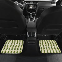 Aloha Hawaii Rambutan Palaka Motifs Car Mats Hawaiian Fruit Stylized Stamp LT14 Set 2pcs - Back Yellow - Polynesian Pride