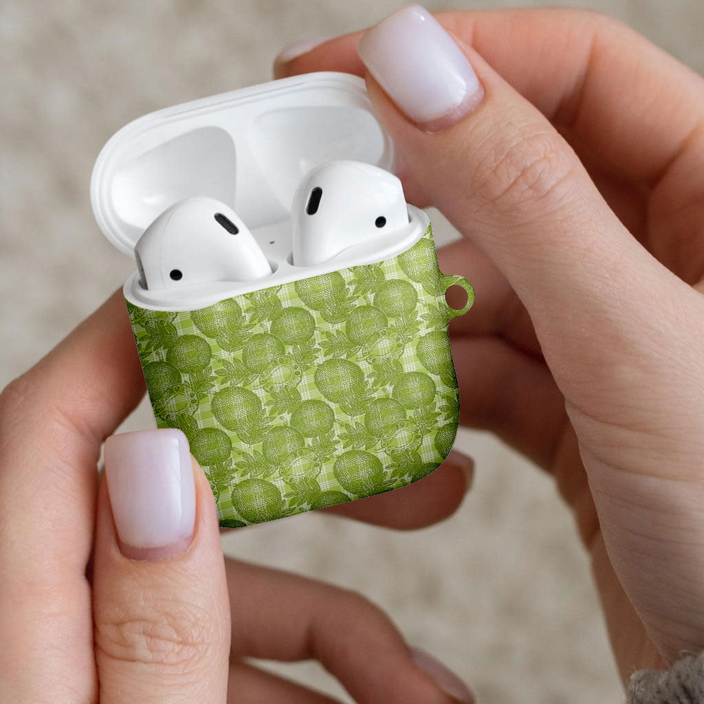 Omaomao Hawaii Breadfruit Palaka Motifs AirPods Case LT14 - Polynesian Pride