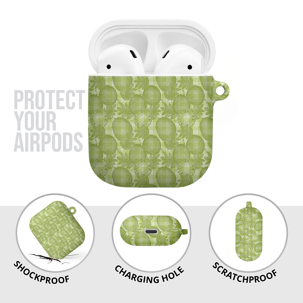 Omaomao Hawaii Breadfruit Palaka Motifs AirPods Case LT14 - Polynesian Pride