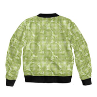 Omaomao Hawaii Breadfruit Palaka Motifs Bomber Jacket LT14 - Polynesian Pride