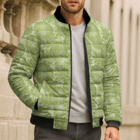 Omaomao Hawaii Breadfruit Palaka Motifs Bomber Puffer Jacket LT14 - Polynesian Pride