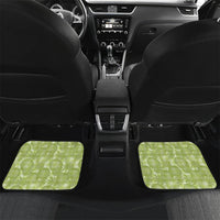 Omaomao Hawaii Breadfruit Palaka Motifs Car Mats LT14 Set 2pcs - Back Green - Polynesian Pride