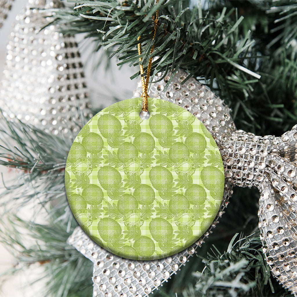 Omaomao Hawaii Breadfruit Palaka Motifs Ceramic Ornament LT14 - Polynesian Pride