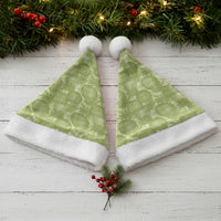 Omaomao Hawaii Breadfruit Palaka Motifs Christmas Santa Hat LT14 - Polynesian Pride