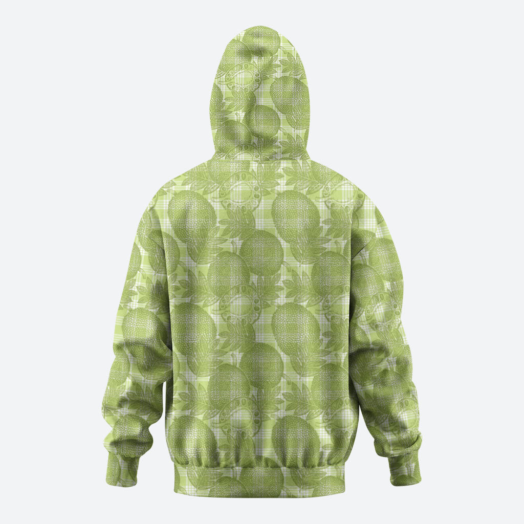 Omaomao Hawaii Breadfruit Palaka Motifs Hoodie LT14 - Polynesian Pride