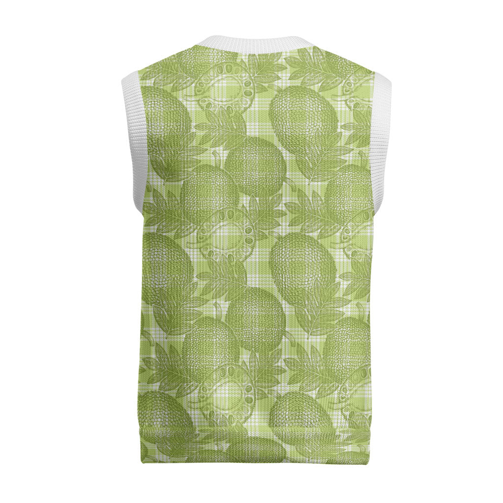 Omaomao Hawaii Breadfruit Palaka Motifs Christmas Knitted V-Neck Vest LT14 - Polynesian Pride