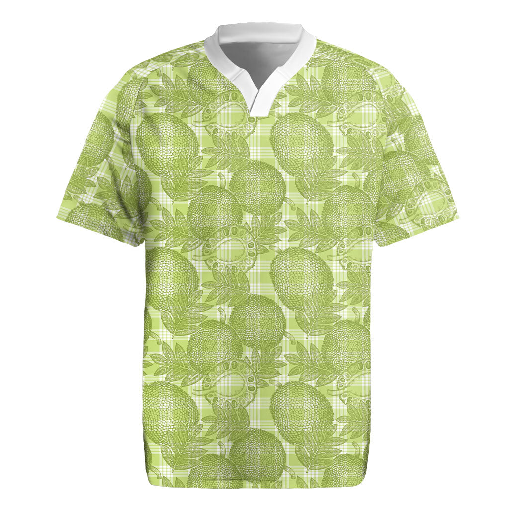 Omaomao Hawaii Breadfruit Palaka Motifs Rugby Jersey