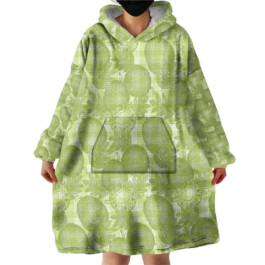 Omaomao Hawaii Breadfruit Palaka Motifs Wearable Blanket Hoodie LT14 - Polynesian Pride