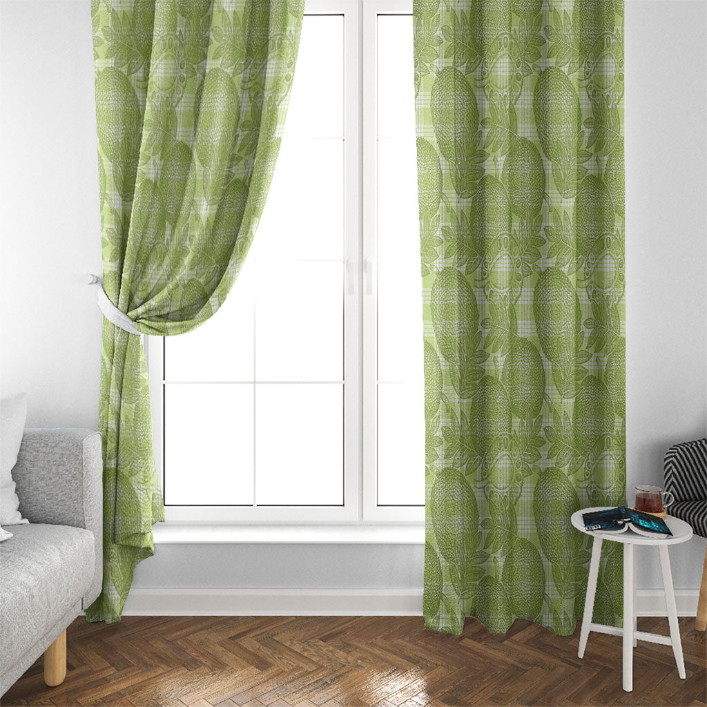 Omaomao Hawaii Breadfruit Palaka Motifs Window Curtain LT14 - Polynesian Pride