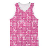 Alaka Hawaii Breadfruit Palaka Motifs Basketball Jersey LT14 Unisex Pink - Polynesian Pride