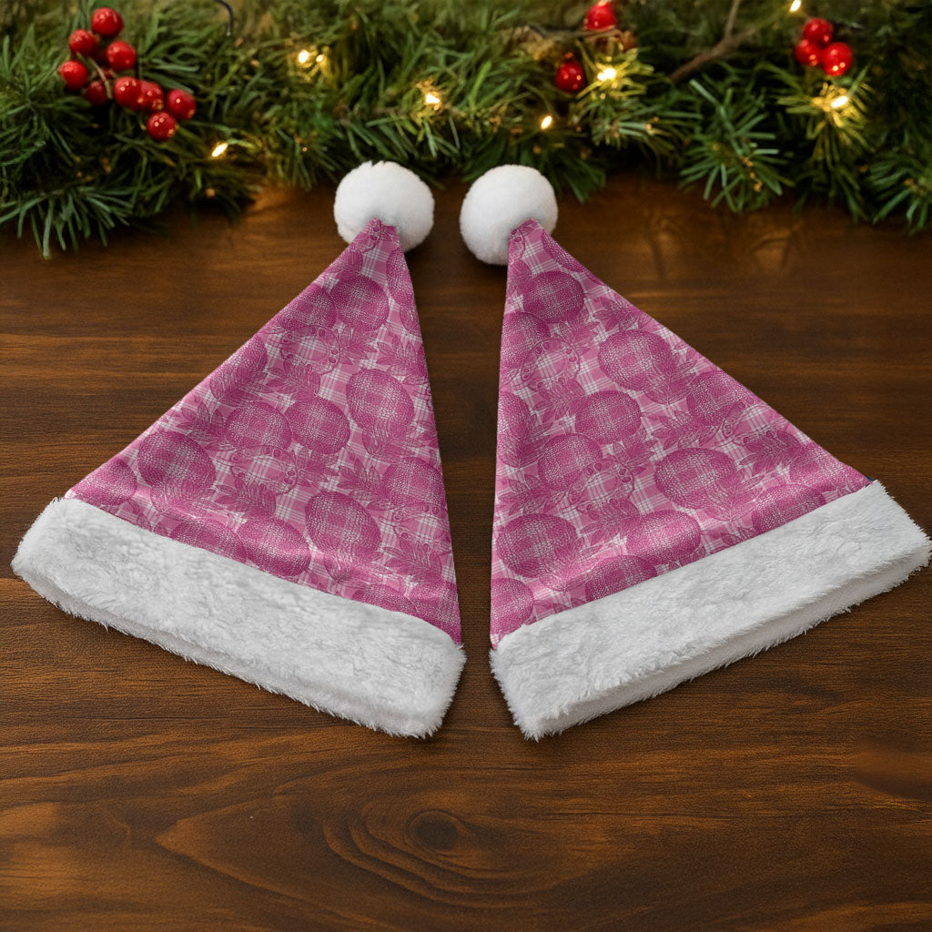 Alaka Hawaii Breadfruit Palaka Motifs Christmas Santa Hat LT14 - Polynesian Pride