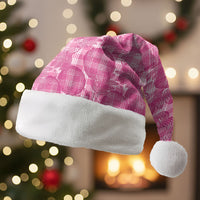 Alaka Hawaii Breadfruit Palaka Motifs Christmas Santa Hat LT14 Without Fur Pink - Polynesian Pride