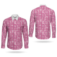 Alaka Hawaii Breadfruit Palaka Motifs Couples Matching Off Shoulder Short Dress and Long Sleeve Button Shirt LT14 - Polynesian Pride