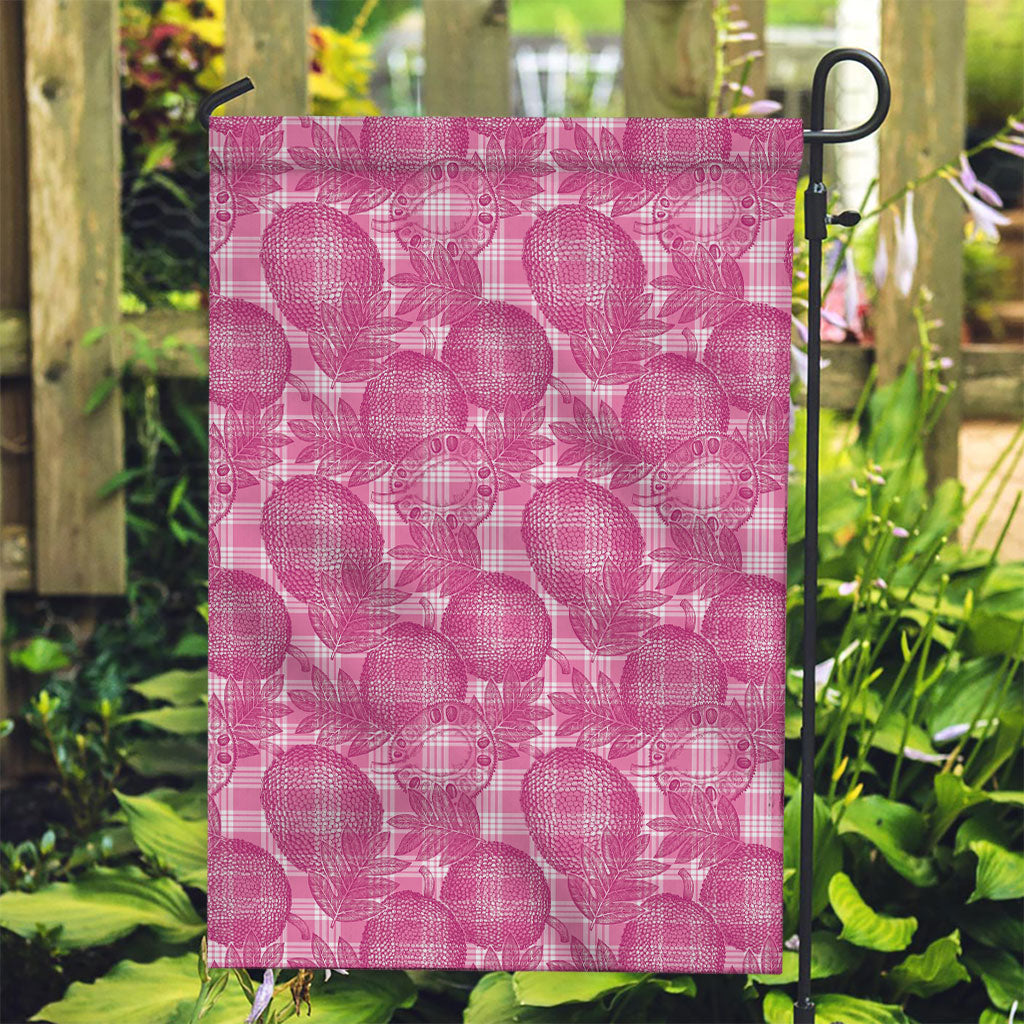 Alaka Hawaii Breadfruit Palaka Motifs Garden Flag LT14 Garden Flag Pink - Polynesian Pride