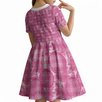 Alaka Hawaii Breadfruit Palaka Motifs Kid Short Sleeve Dress LT14 - Polynesian Pride