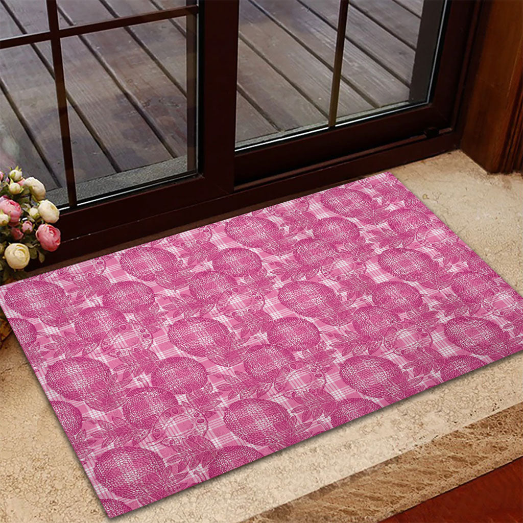 Alaka Hawaii Breadfruit Palaka Motifs Rubber Doormat LT14 - Polynesian Pride