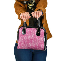 Alaka Hawaii Breadfruit Palaka Motifs Shoulder Handbag LT14 One Size Pink - Polynesian Pride