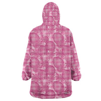 Alaka Hawaii Breadfruit Palaka Motifs Wearable Blanket Hoodie LT14 - Polynesian Pride