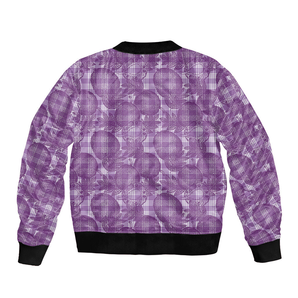 Poni Hawaii Breadfruit Palaka Motifs Bomber Jacket LT14 - Polynesian Pride