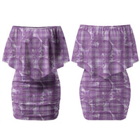 Poni Hawaii Breadfruit Palaka Motifs Couples Matching Off Shoulder Short Dress and Hawaiian Shirt LT14 - Polynesian Pride