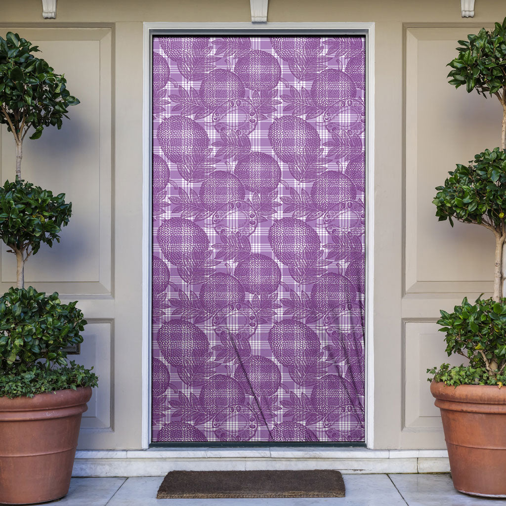 Poni Hawaii Breadfruit Palaka Motifs Door Cover