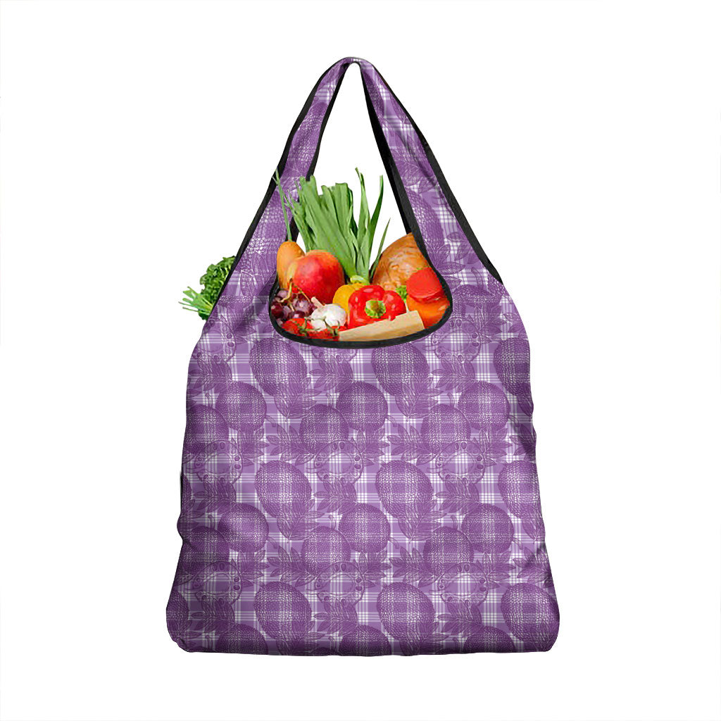 Poni Hawaii Breadfruit Palaka Motifs Grocery Bag
