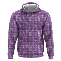 Poni Hawaii Breadfruit Palaka Motifs Hoodie LT14 Pullover Hoodie Purple - Polynesian Pride