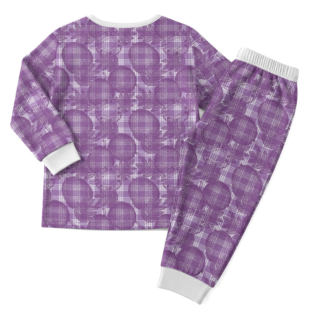 Poni Hawaii Breadfruit Palaka Motifs Christmas Pajama Set LT14 - Polynesian Pride