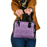 Poni Hawaii Breadfruit Palaka Motifs Shoulder Handbag LT14 One Size Purple - Polynesian Pride