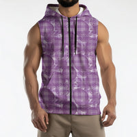 Poni Hawaii Breadfruit Palaka Motifs Sleeveless Zip Hoodie LT14 - Polynesian Pride