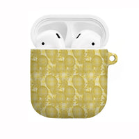 Melemele Hawaii Breadfruit Palaka Motifs AirPods Case LT14 Yellow - Polynesian Pride
