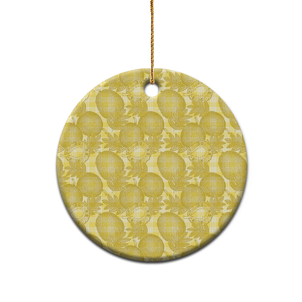 Melemele Hawaii Breadfruit Palaka Motifs Ceramic Ornament LT14 - Polynesian Pride