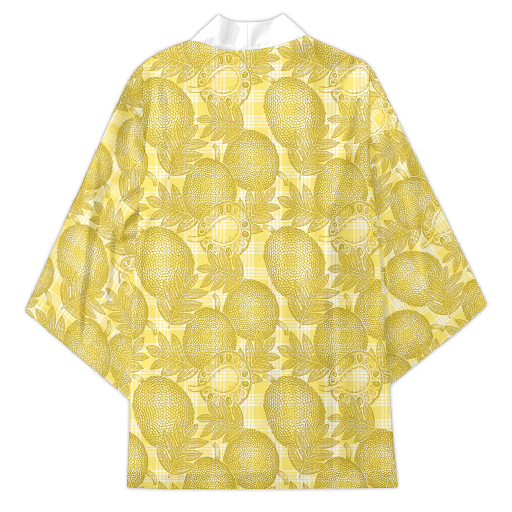 Melemele Hawaii Breadfruit Palaka Motifs Kimono LT14 - Polynesian Pride