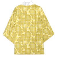 Melemele Hawaii Breadfruit Palaka Motifs Kimono LT14 - Polynesian Pride