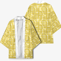 Melemele Hawaii Breadfruit Palaka Motifs Kimono LT14 - Polynesian Pride