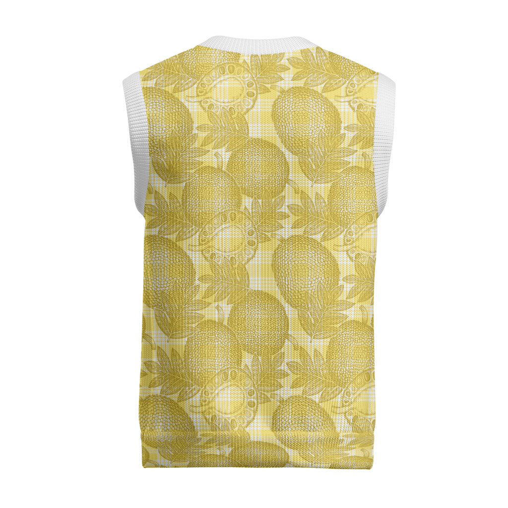 Melemele Hawaii Breadfruit Palaka Motifs Christmas Knitted V-Neck Vest LT14 - Polynesian Pride