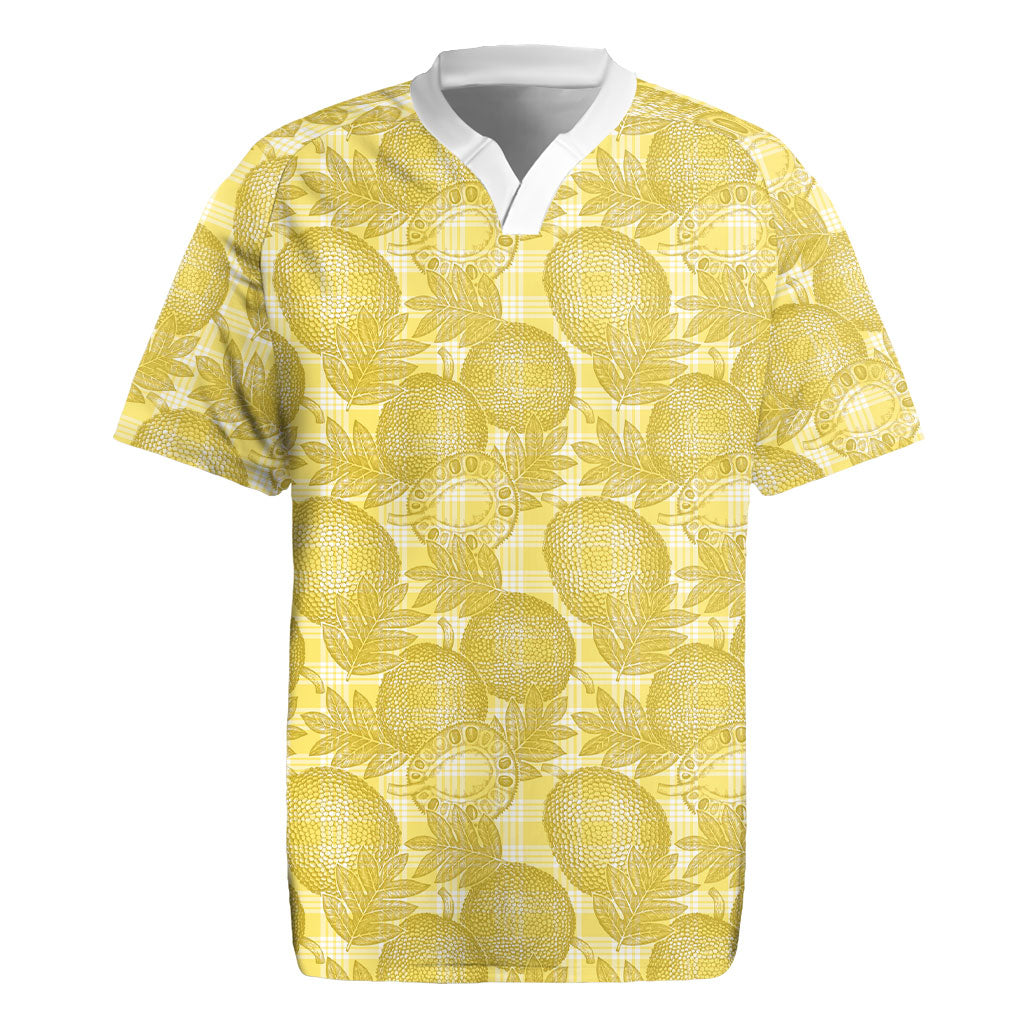 Melemele Hawaii Breadfruit Palaka Motifs Rugby Jersey