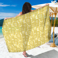 Melemele Hawaii Breadfruit Palaka Motifs Sarong LT14 One Size 44 x 66 inches Yellow - Polynesian Pride