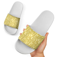 Melemele Hawaii Breadfruit Palaka Motifs Slide Sandals LT14 - Polynesian Pride