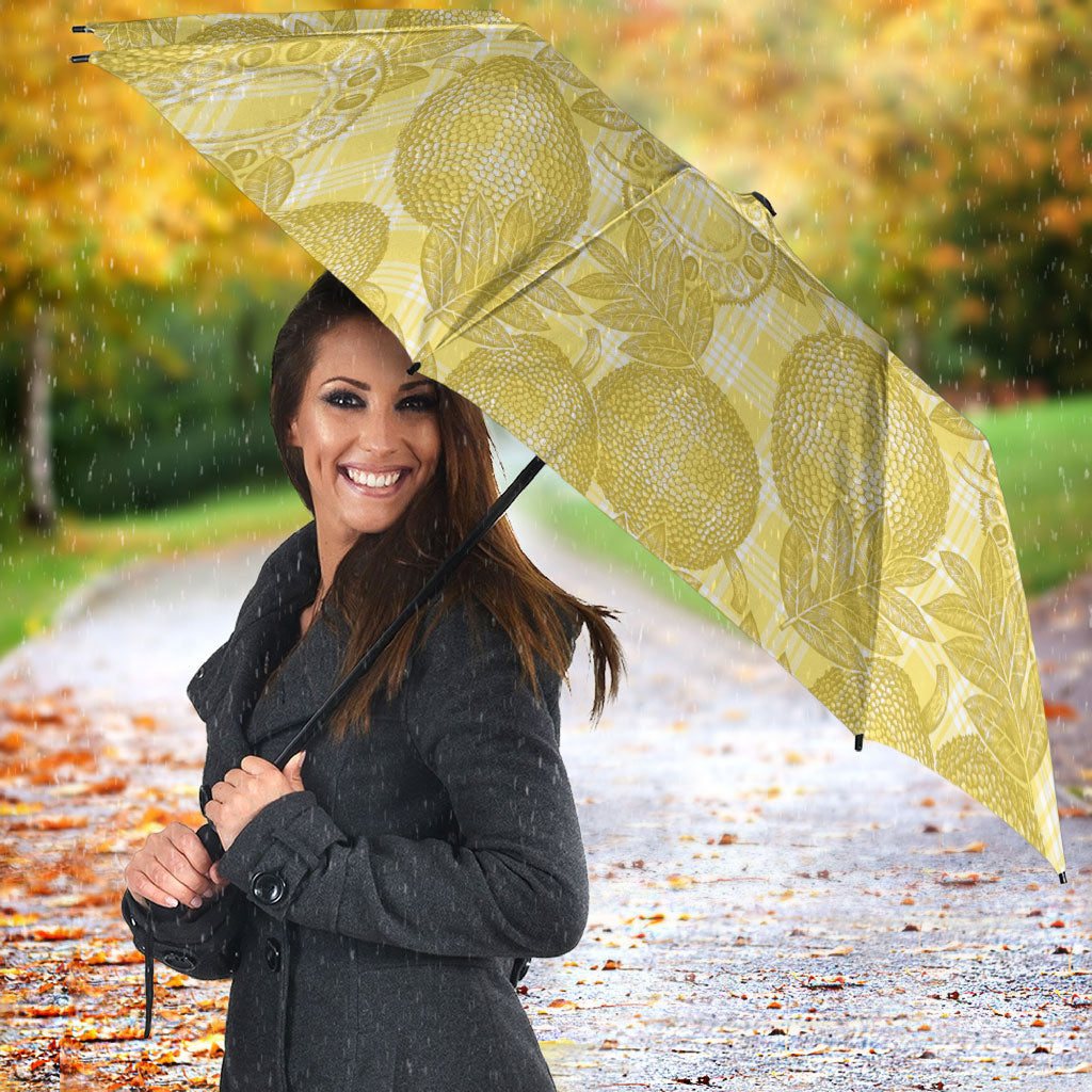 Melemele Hawaii Breadfruit Palaka Motifs Umbrella LT14 - Polynesian Pride