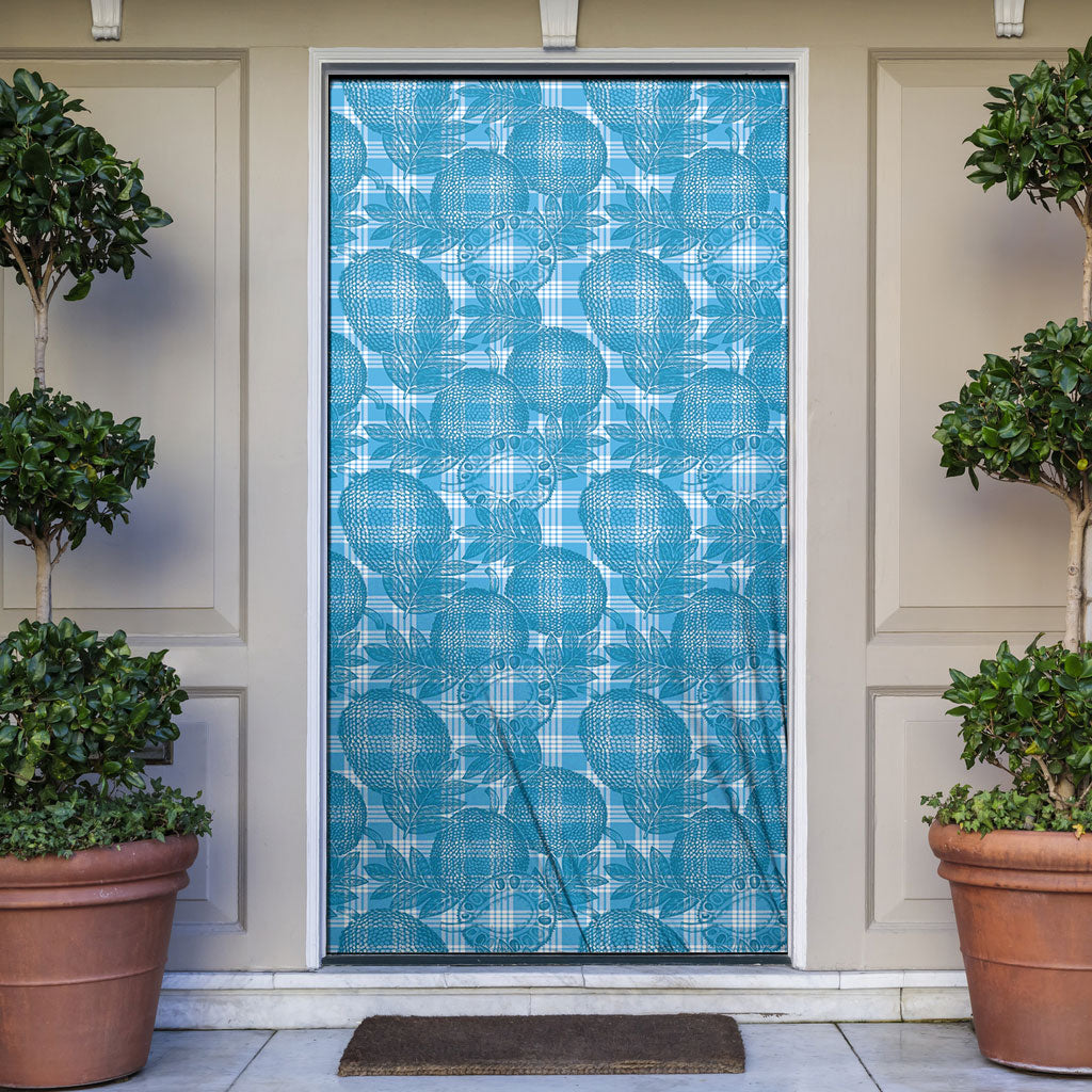 Polu Hawaii Breadfruit Palaka Motifs Door Cover