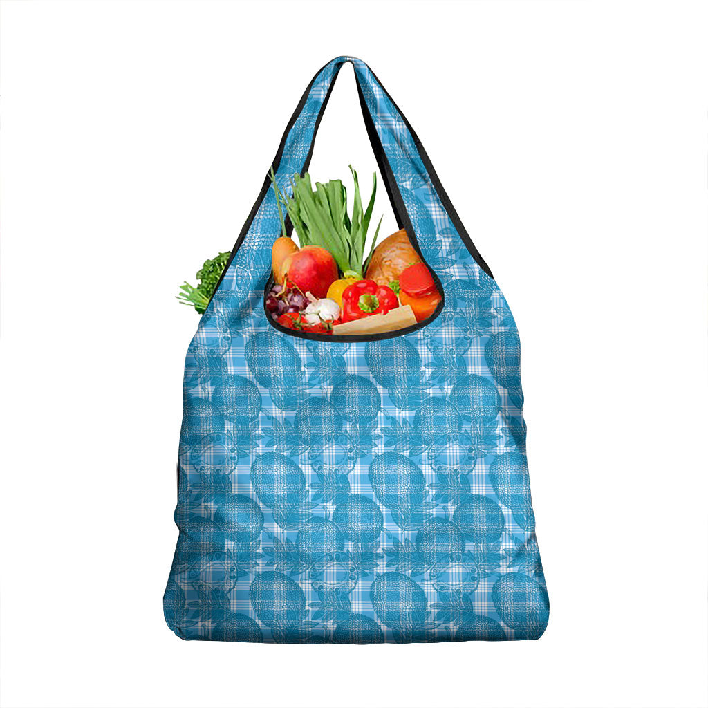 Polu Hawaii Breadfruit Palaka Motifs Grocery Bag