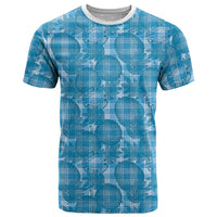 Polu Hawaii Breadfruit Palaka Motifs T Shirt LT14 Blue - Polynesian Pride