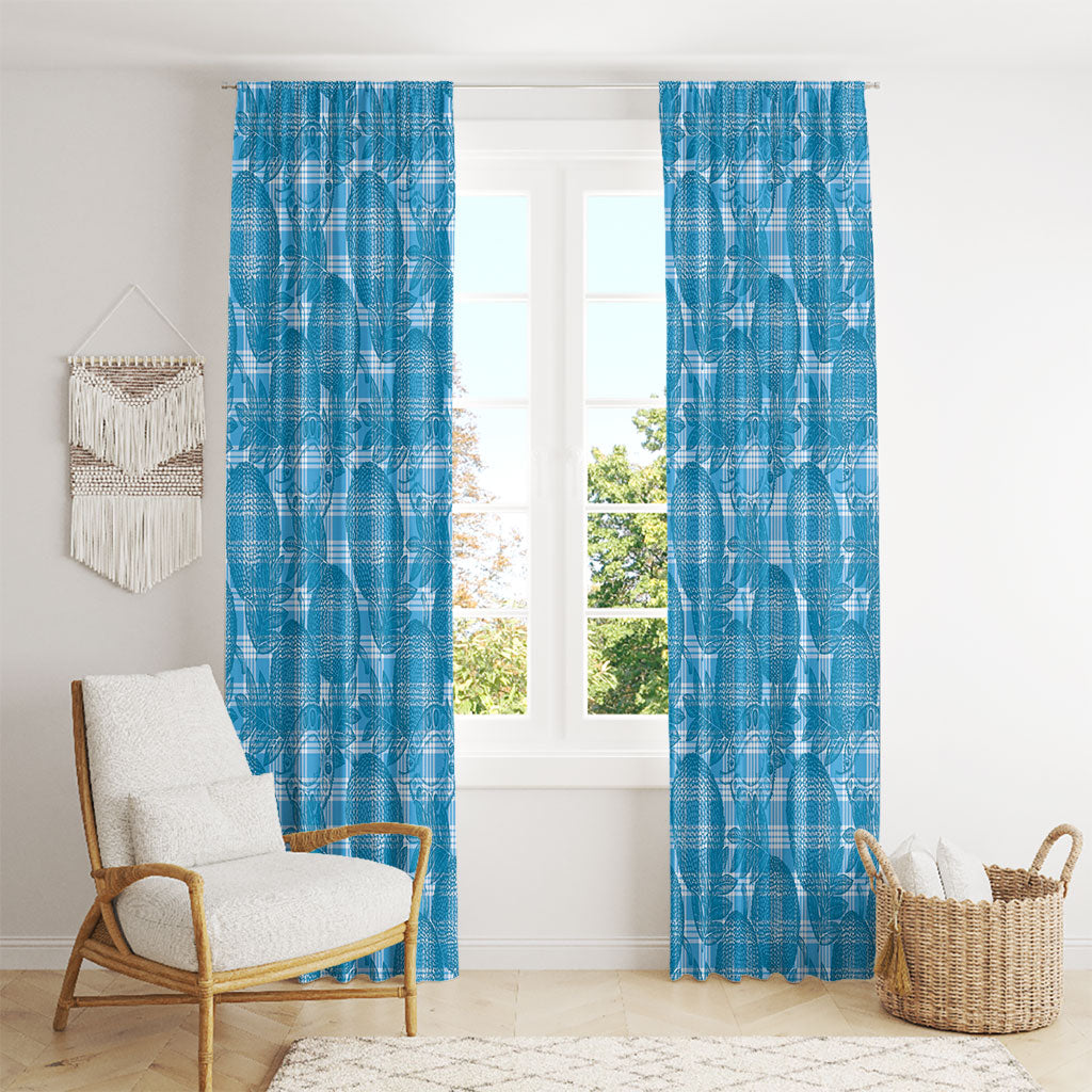 Polu Hawaii Breadfruit Palaka Motifs Window Curtain LT14 - Polynesian Pride