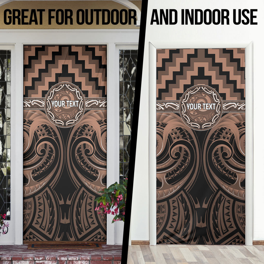 Aotearoa Kati Mamoe Personalised Door Cover Maori Iwi Poutama Puhoro Tattoo LT14 - Polynesian Pride