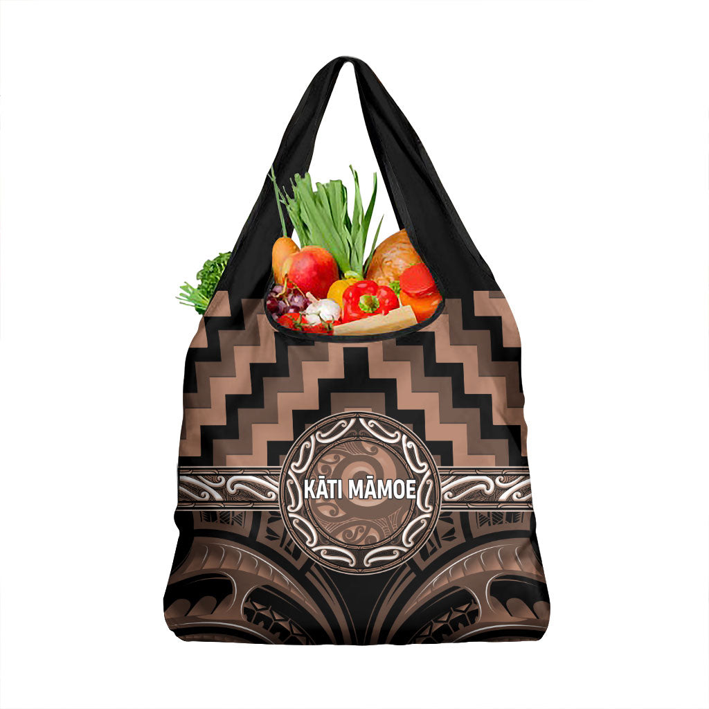 Aotearoa Kati Mamoe Grocery Bag Maori Iwi Poutama Puhoro Tattoo