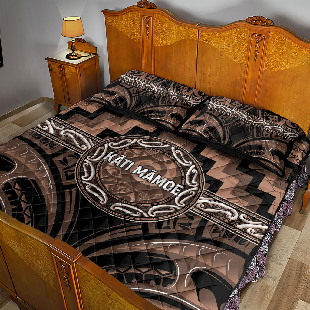 Aotearoa Kati Mamoe Quilt Bed Set Maori Iwi Poutama Puhoro Tattoo LT14 - Polynesian Pride