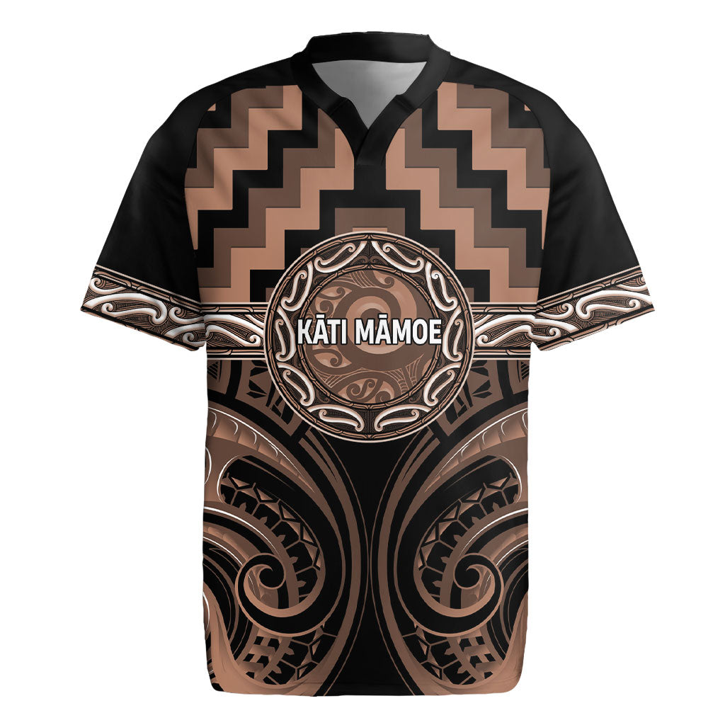 Aotearoa Kati Mamoe Personalised Rugby Jersey Maori Iwi Poutama Puhoro Tattoo