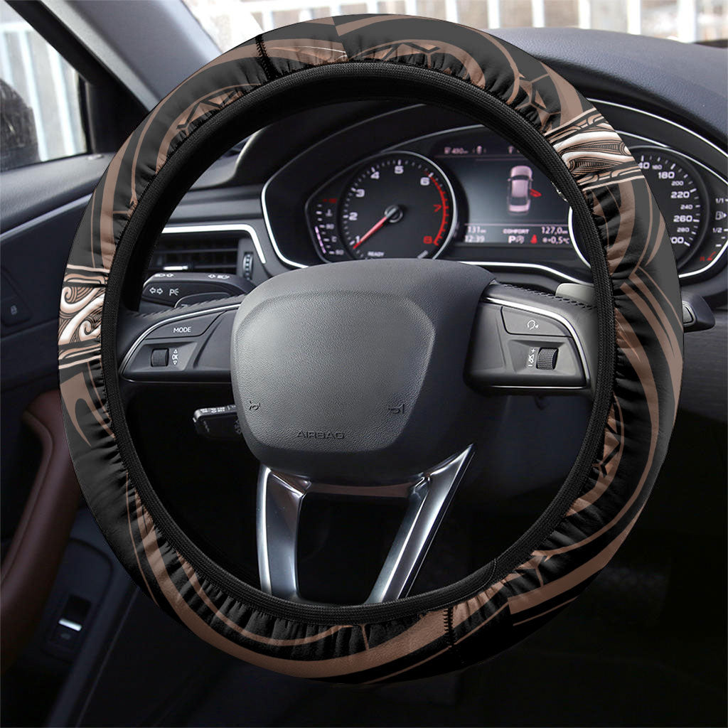 Aotearoa Kati Mamoe Steering Wheel Cover Maori Iwi Poutama Puhoro Tattoo LT14 - Polynesian Pride